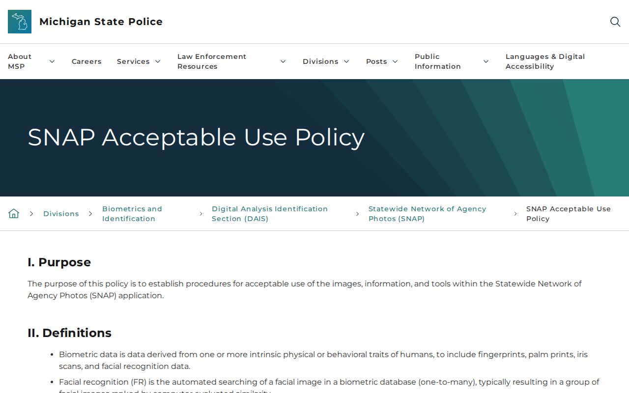 Michigan agency policy for Ionia County released mugshots and booking photos